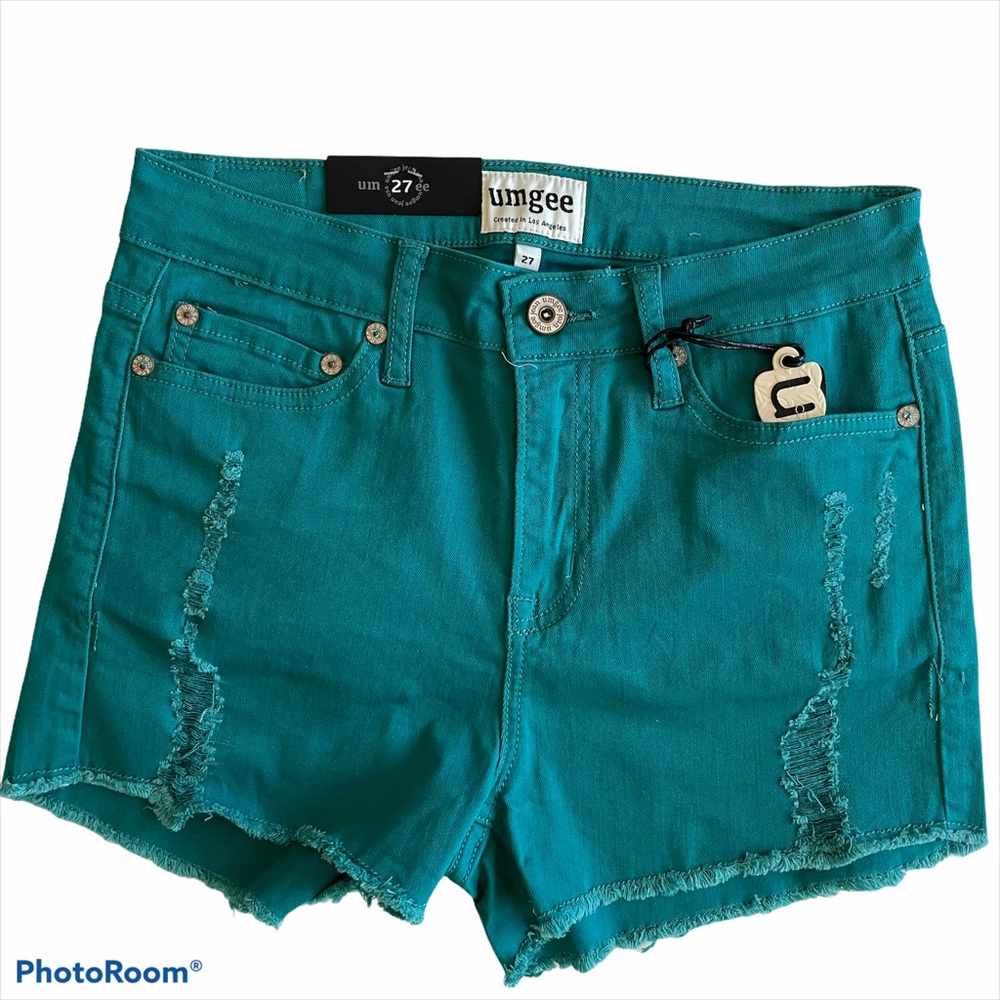 Distressed Denim Shorts